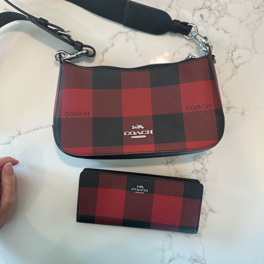 Coach Canvas Buffalo Plaid Print